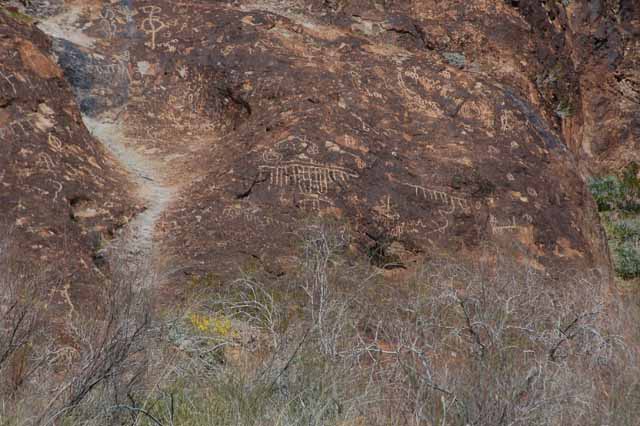 petroglyphs in Topock Gorge